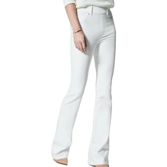 Spanx White High Rise Kick Flare Pull-On Pants Size 3X - Picture 1 of 10